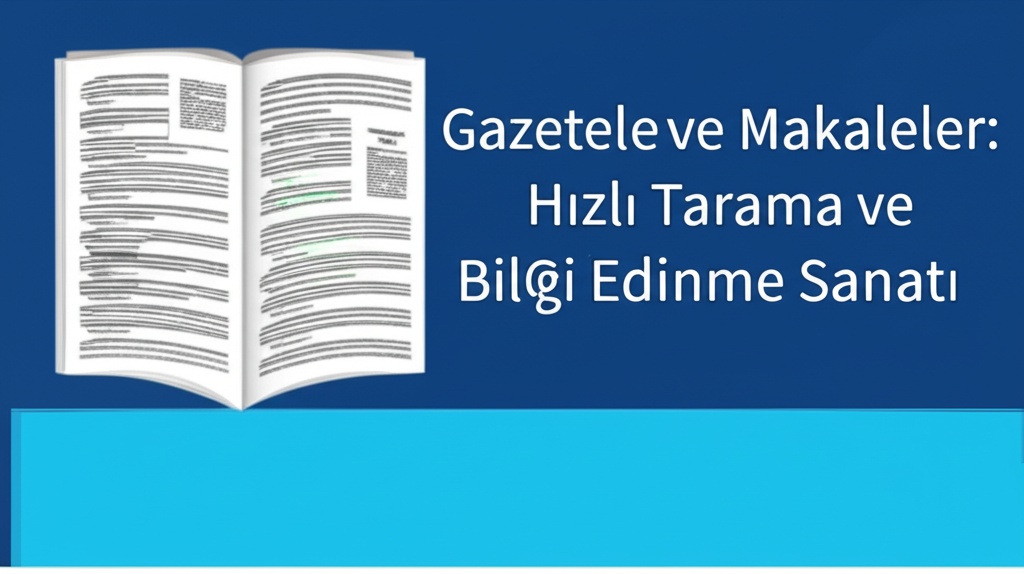 Gazeteler ve Makaleler: Hızlı Tarama ve Bilgi Edinme Sanatı