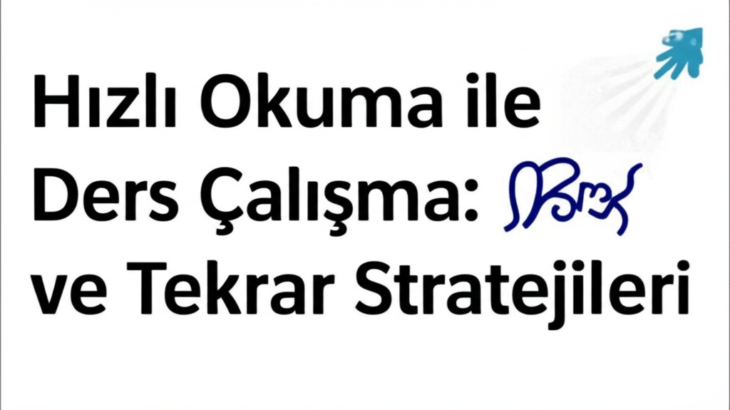 Hızlı Okuma ile Ders Çalışma: Not Alma ve Tekrar Stratejileri