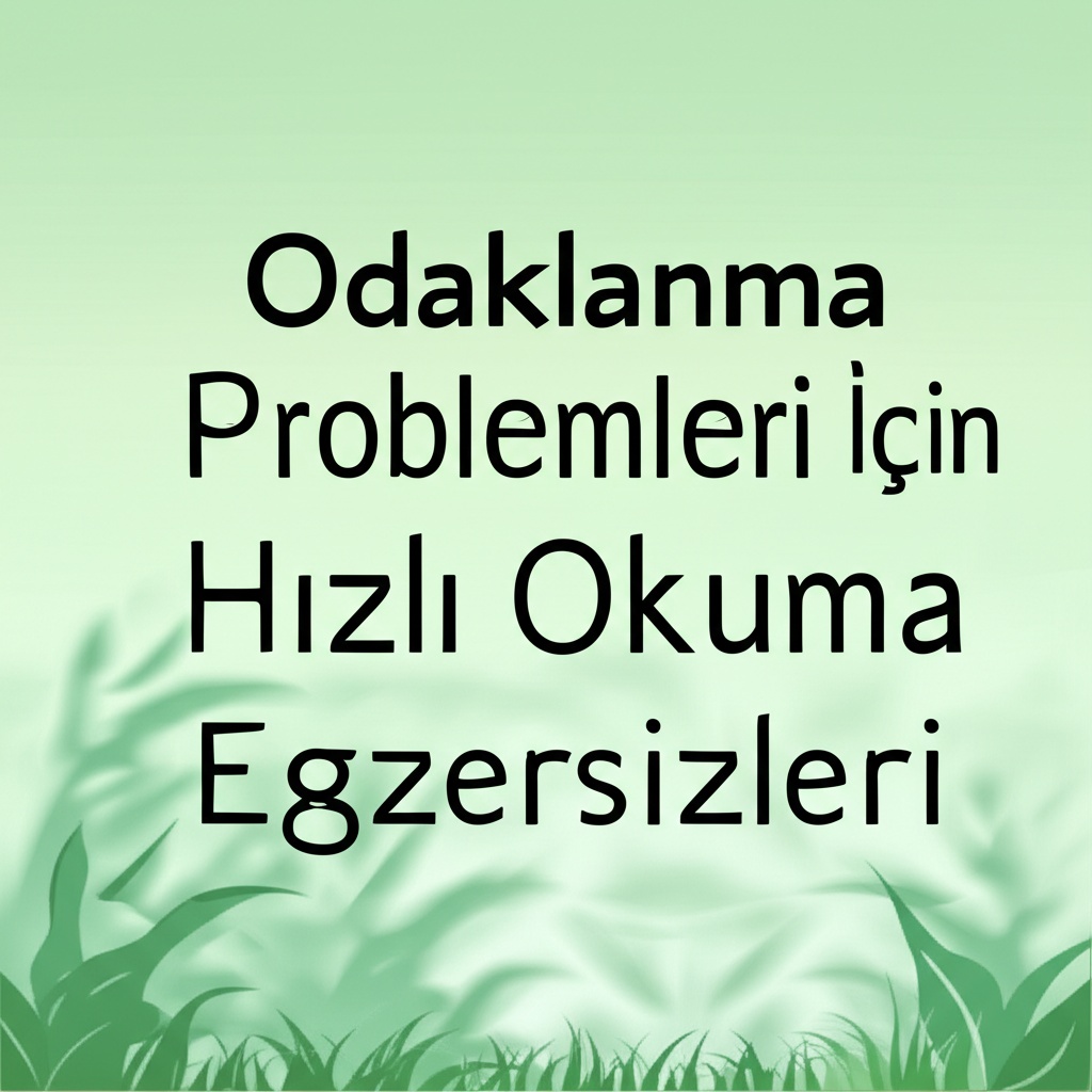 Odaklanma Problemleri İçin Hızlı Okuma Egzersizleri